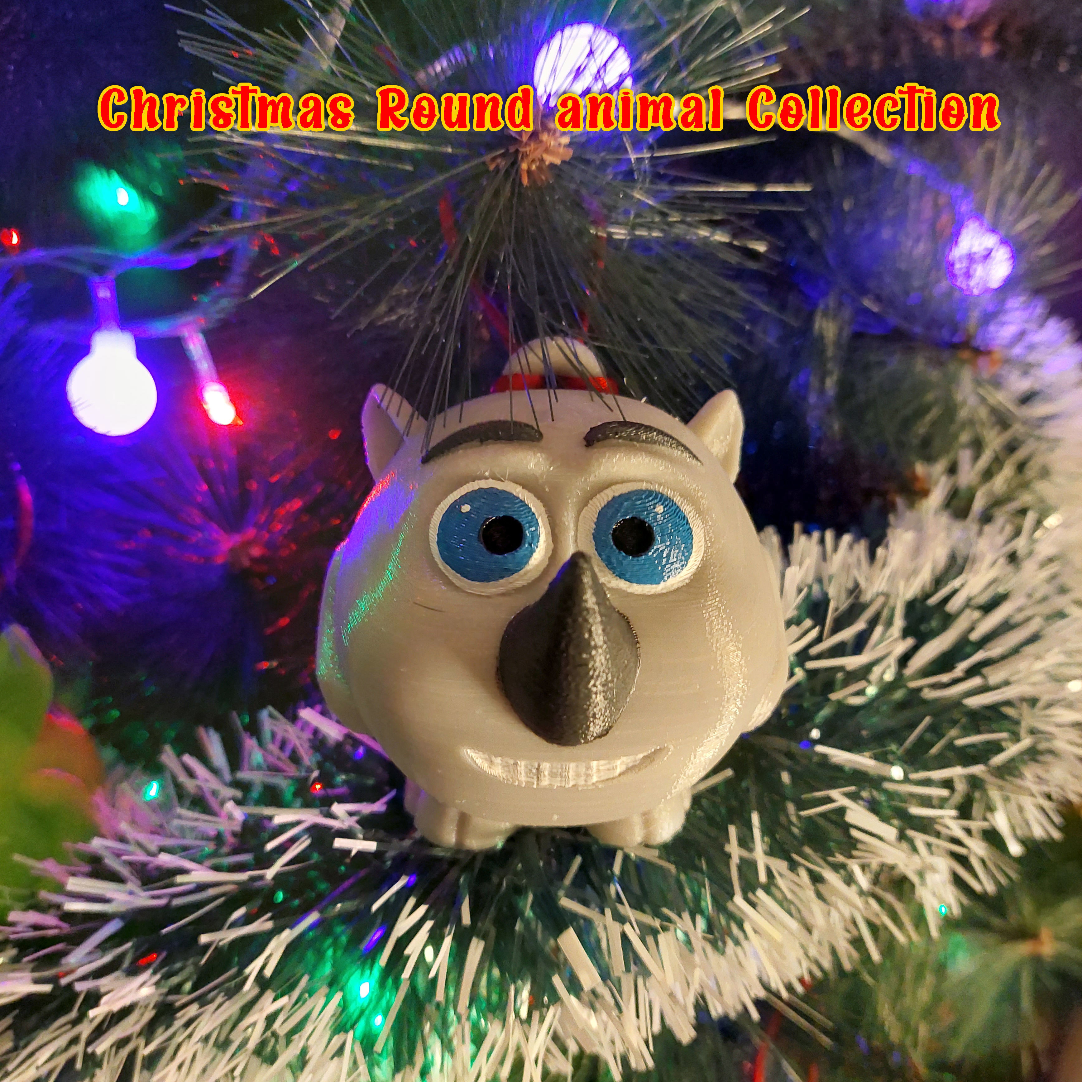 ROUND ANIMALS COLLECTION PACK 3 OF 9 WALRUS RHINO AND HORSE 3D print model_3