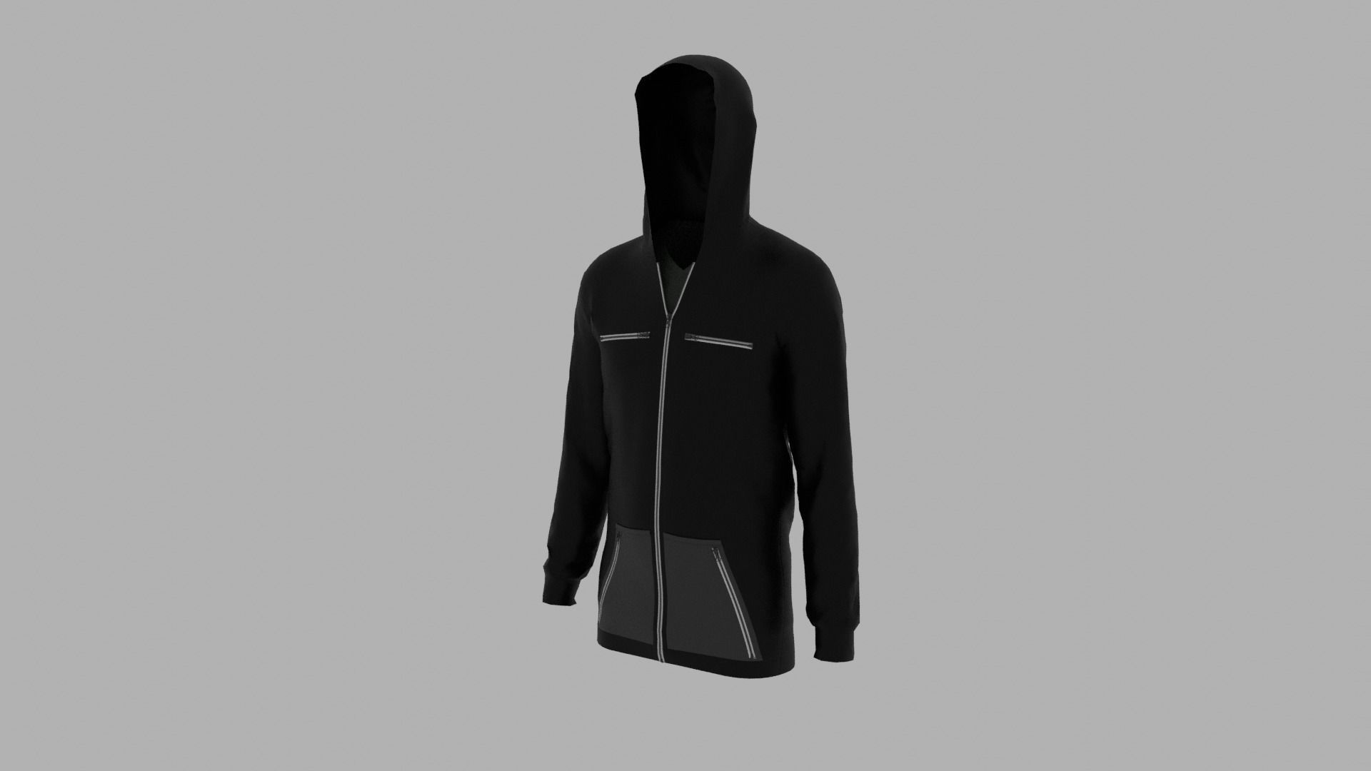 Hoodie mannequin wearing Low-poly 3D model_2