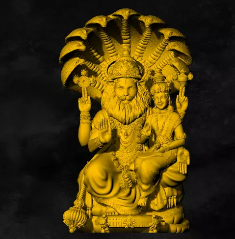 narasimha swamy locket 3D print model_0