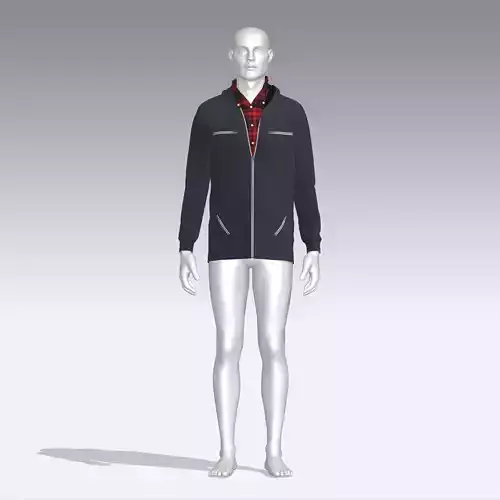 Hoodie mannequin wearing jacket