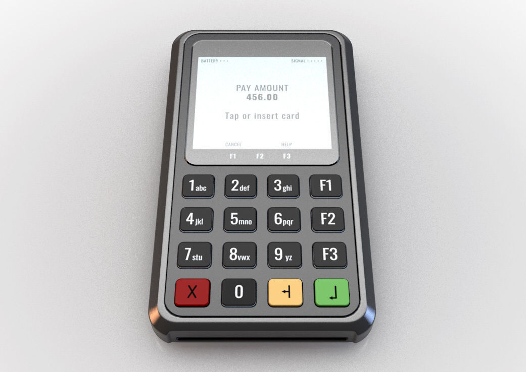 Card Machine POS 3D model_2