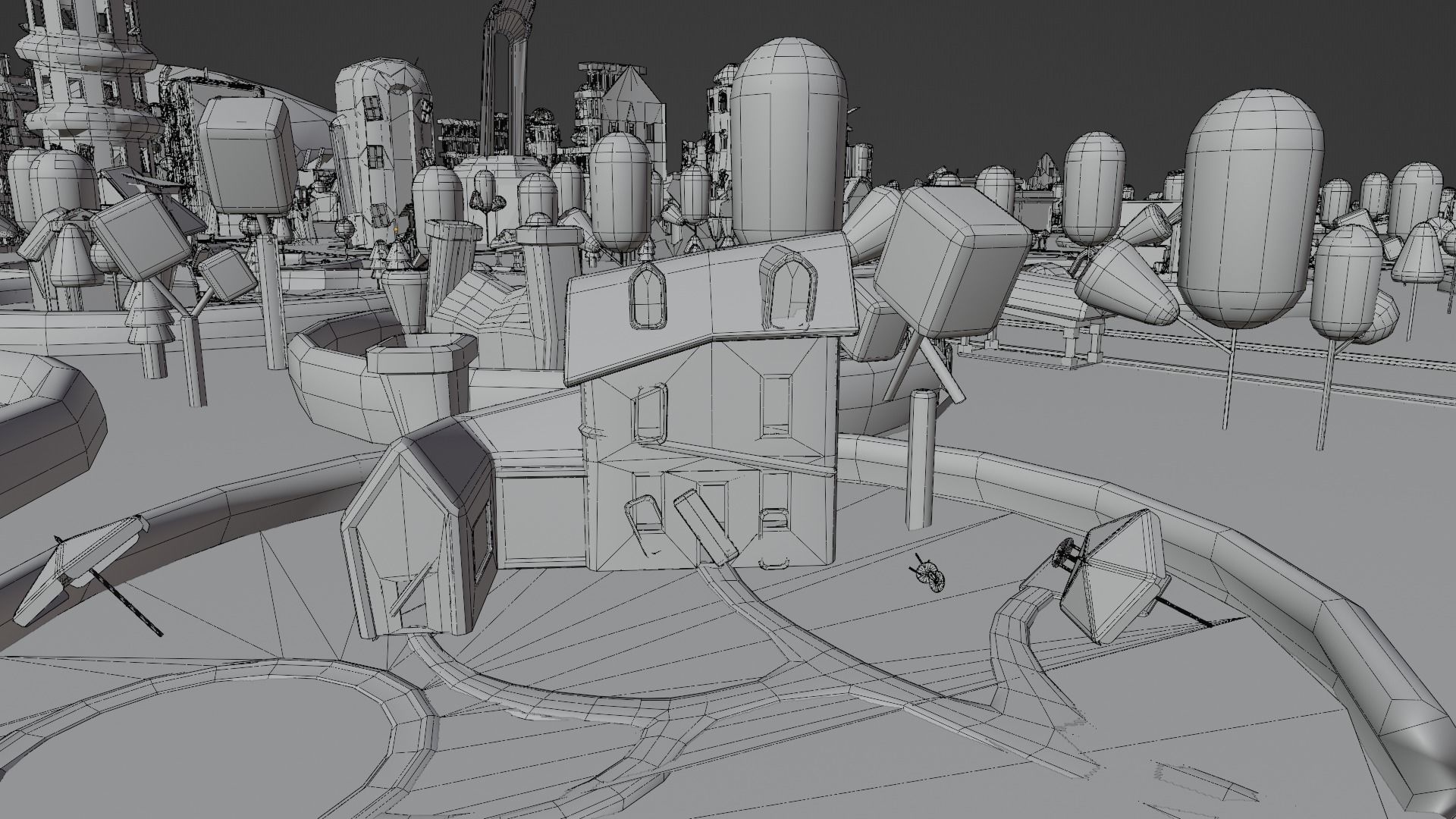 Zombie Apocalypse City Pack Low-poly 3D model_11