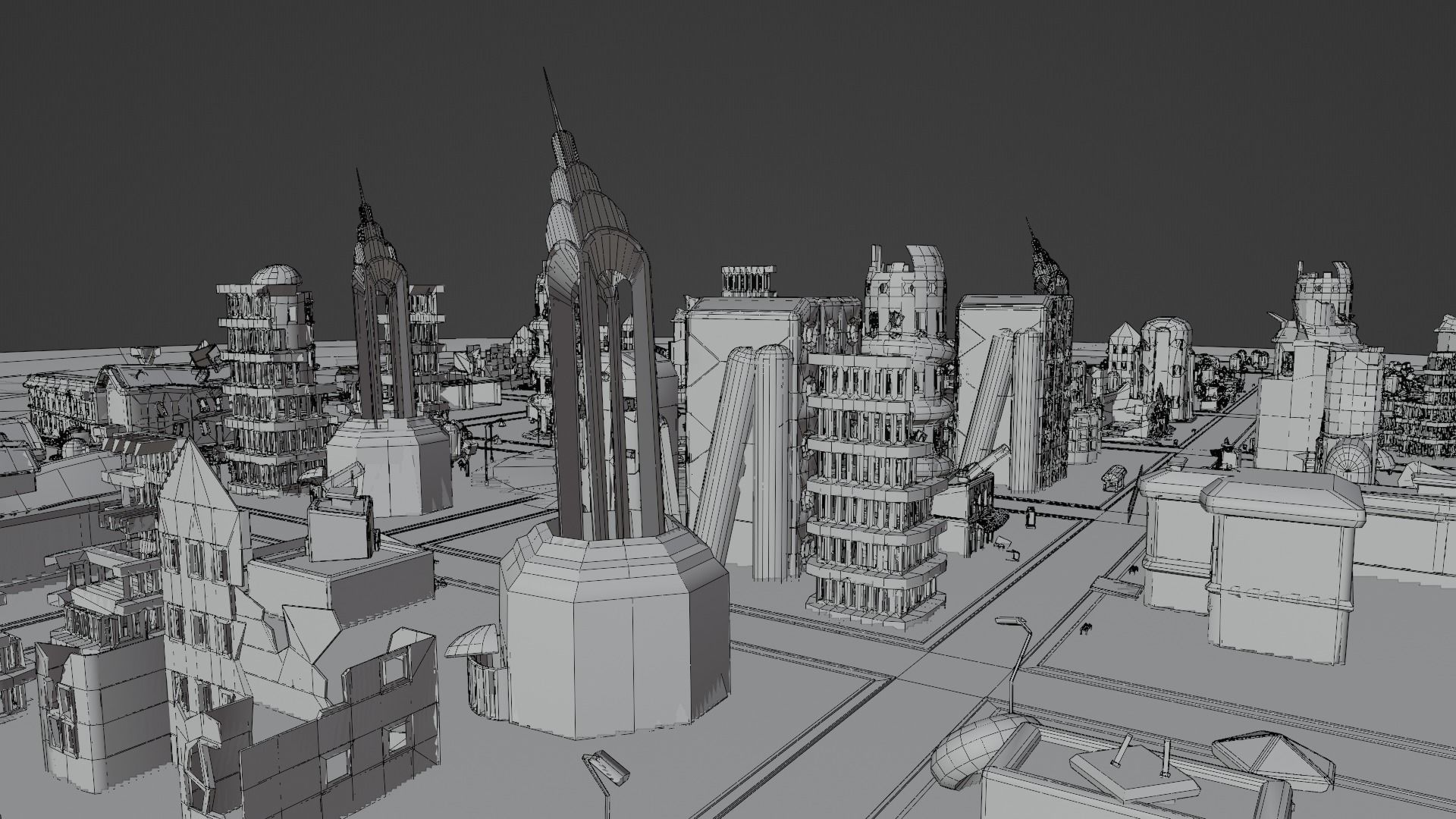Zombie Apocalypse City Pack Low-poly 3D model_9