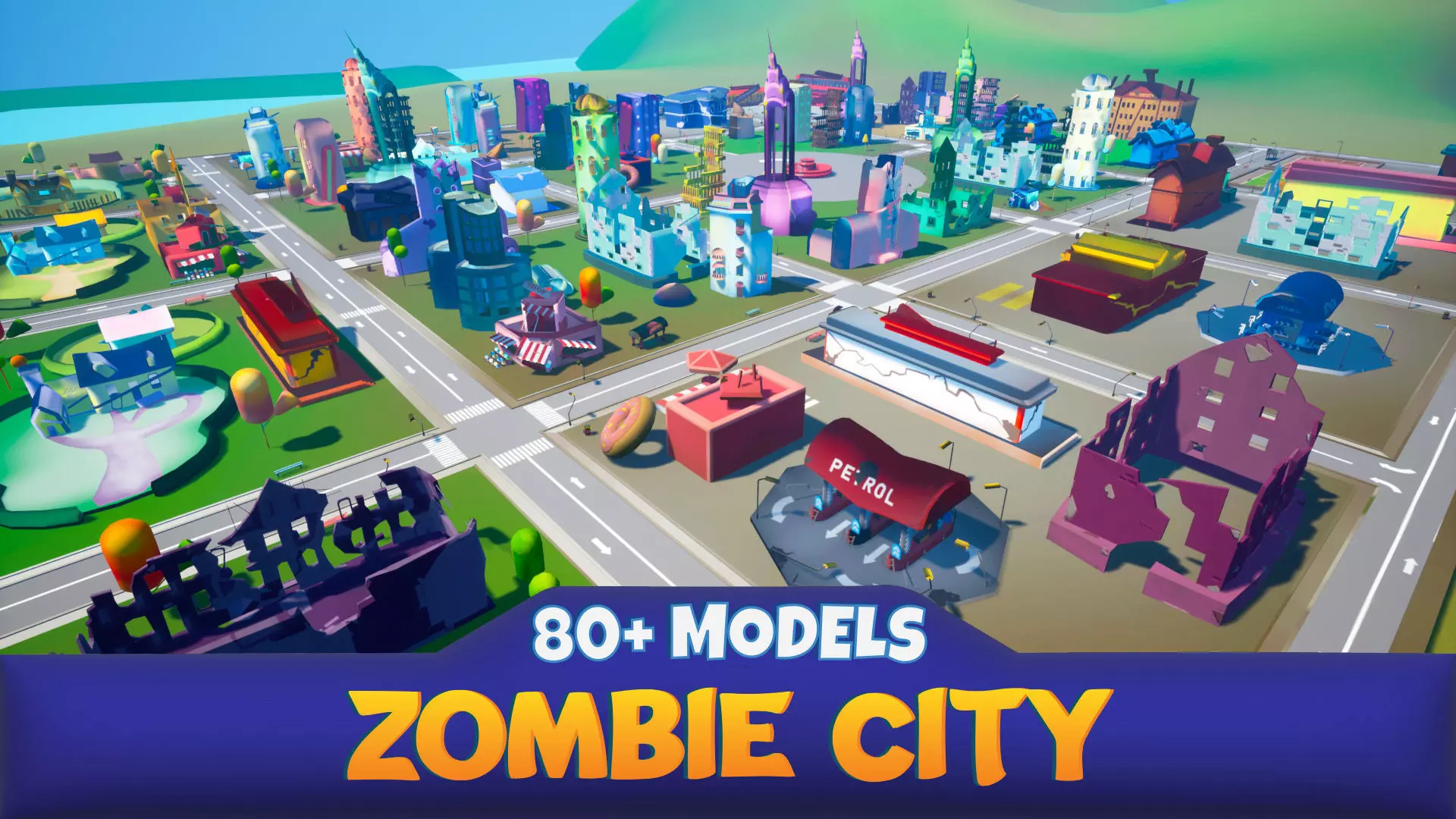 Zombie Apocalypse City Pack Low-poly 3D model_0