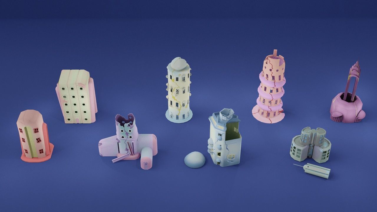 Zombie Apocalypse City Pack Low-poly 3D model_22