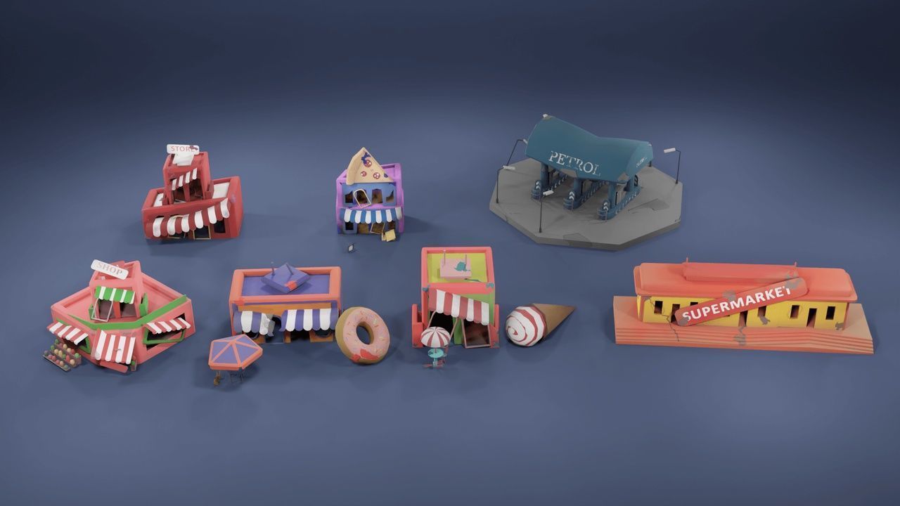 Zombie Apocalypse City Pack Low-poly 3D model_14