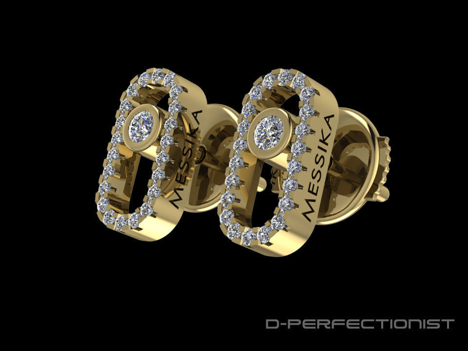 Messika Stud Earring - MOVE UNO 3D print model_2