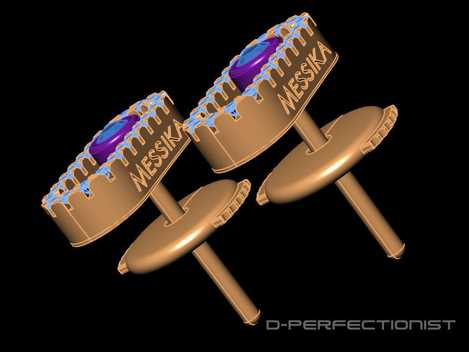 Messika Stud Earring - MOVE UNO 3D print model_3