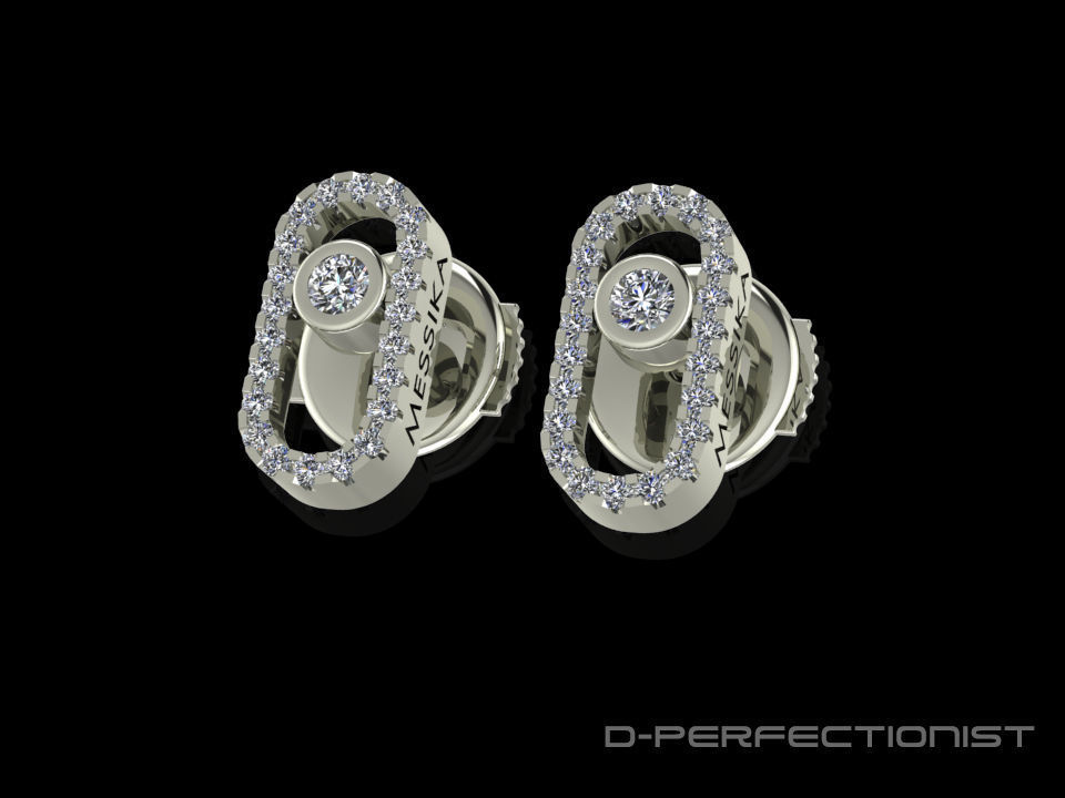 Messika Stud Earring - MOVE UNO 3D print model_1