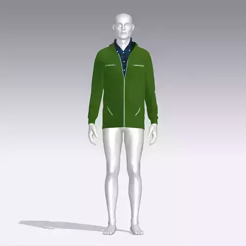 Hoodie mannequin wearing jacket