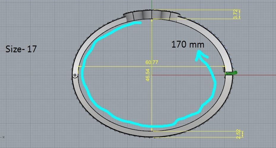 Bracelet with hearts Model 2581 3D print model_7