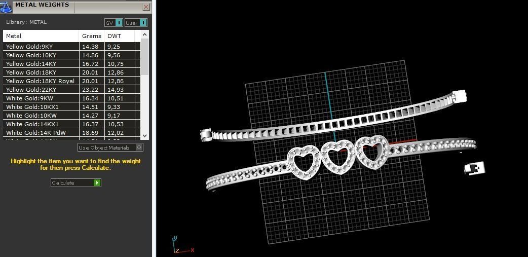 Bracelet with hearts Model 2581 3D print model_9