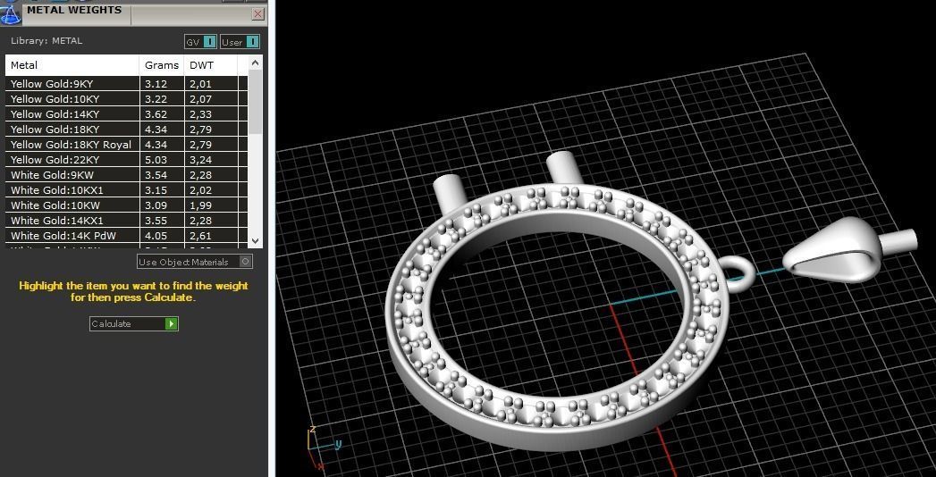 Pendant round Model 2574 3D print model_8