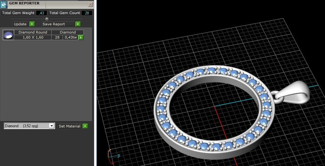 Pendant round Model 2574 3D print model_9