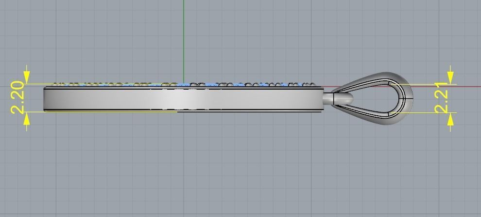 Pendant round Model 2574 3D print model_7