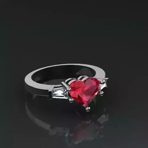 Heart Stone Ring Model 2571