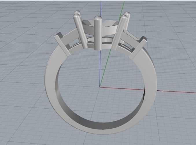 Heart Stone Ring Model 2571 3D print model_4
