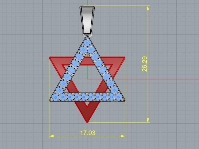 Star of David pendant Model 2569 3D print model_6
