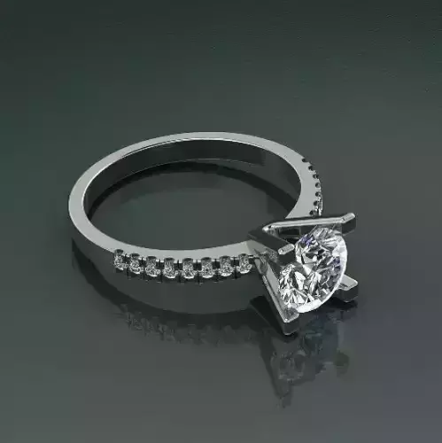 Soliter ring with one stone Model 2567
