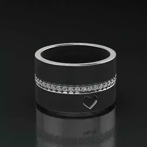 Ring with a heart Model 2566