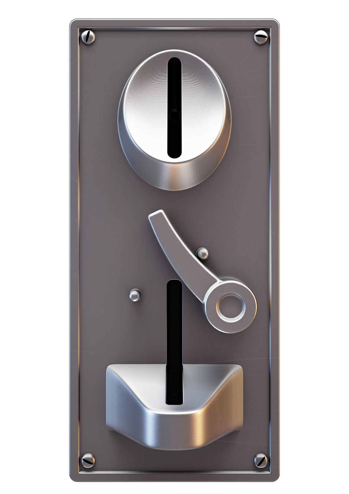 Retro Coin Token Slot Facades 3D model_3