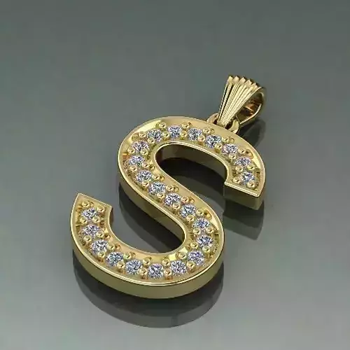 Pendant letter S Model 2565