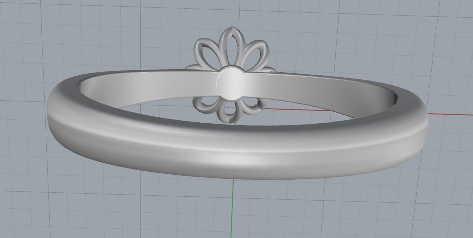 Soliter ring with one stone Model 2553 3D print model_5