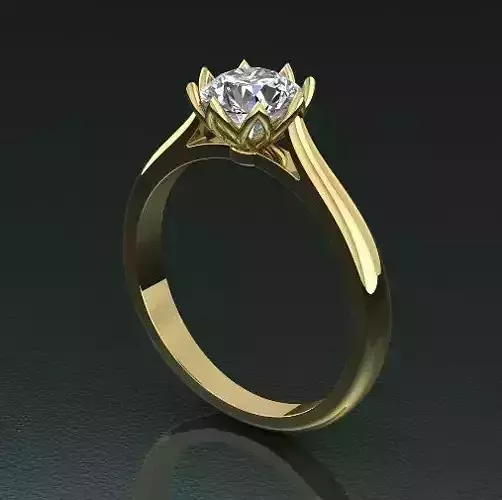 Soliter ring with one stone Model 2553