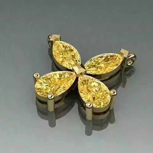 Butterfly pendant with stones Model 2549