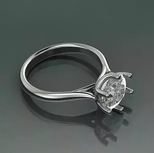 Soliter ring with one stone Model 2547