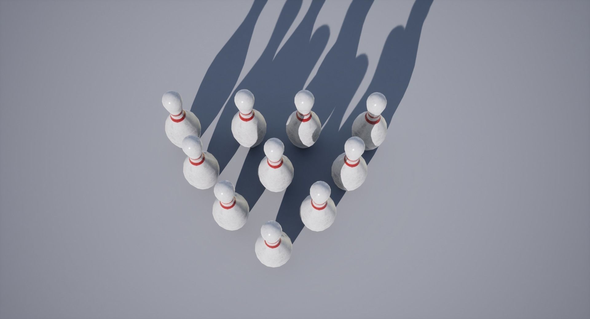 Bowling Pin Low-poly 3D model_3