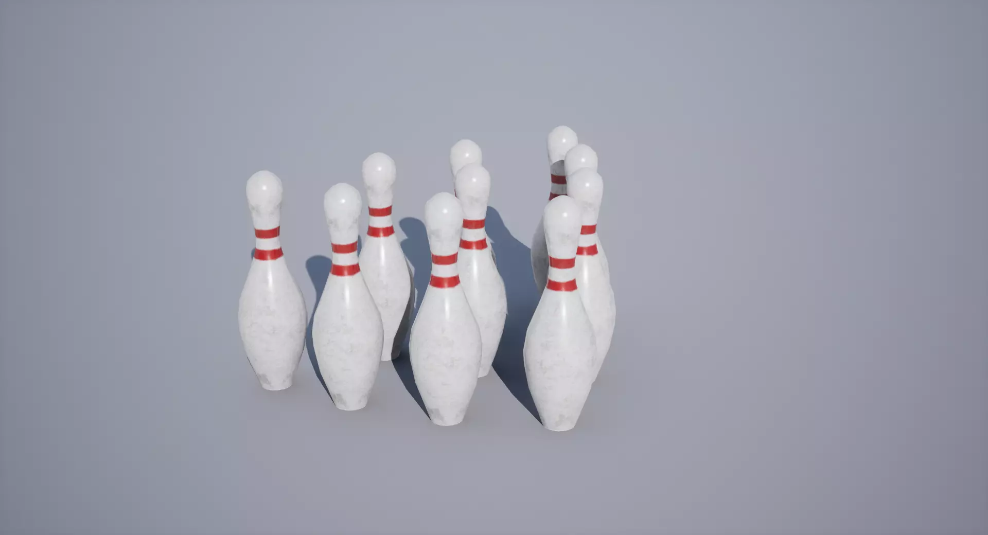 Bowling Pin Low-poly 3D model_0