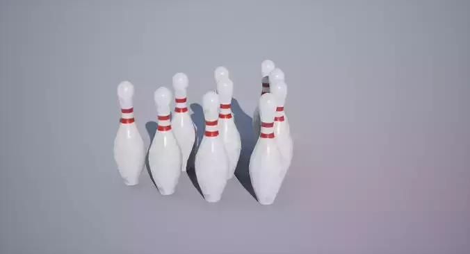 Bowling Pin Low-poly 3D model