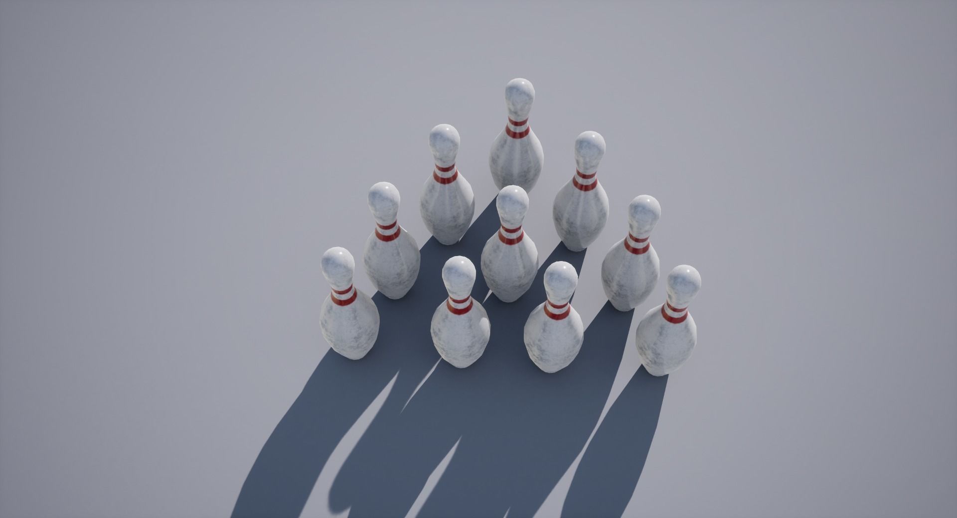 Bowling Pin Low-poly 3D model_4