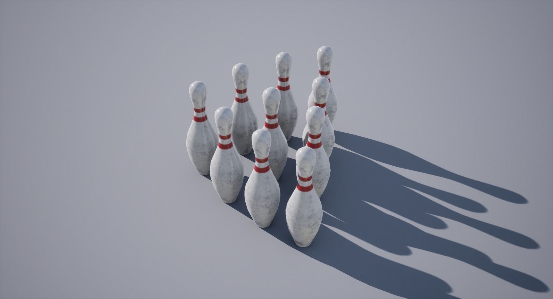 Bowling Pin Low-poly 3D model_5