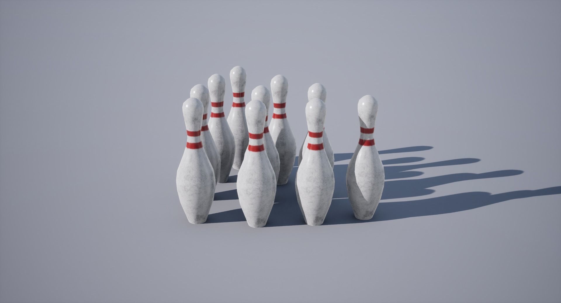Bowling Pin Low-poly 3D model_2