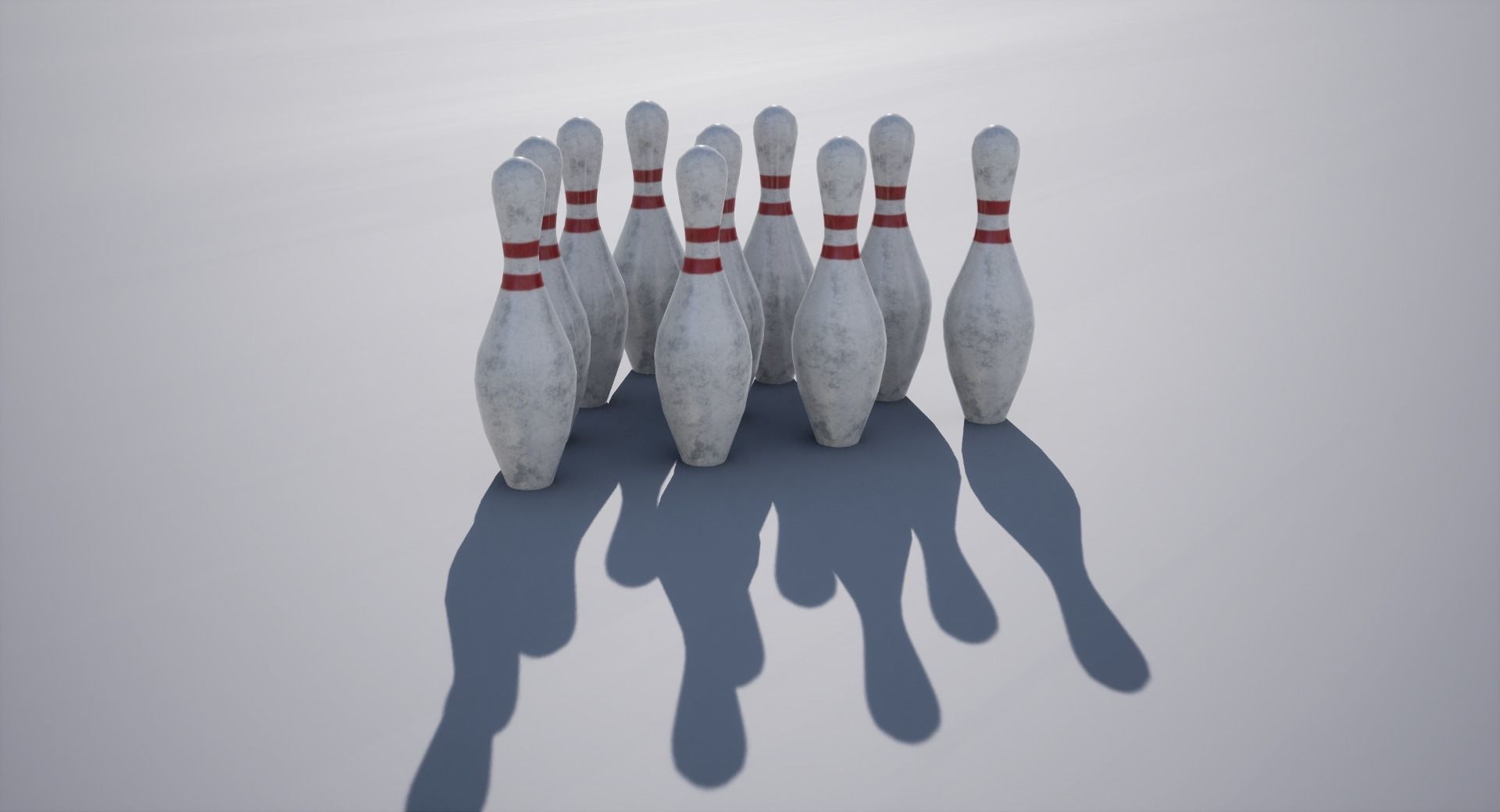 Bowling Pin Low-poly 3D model_6