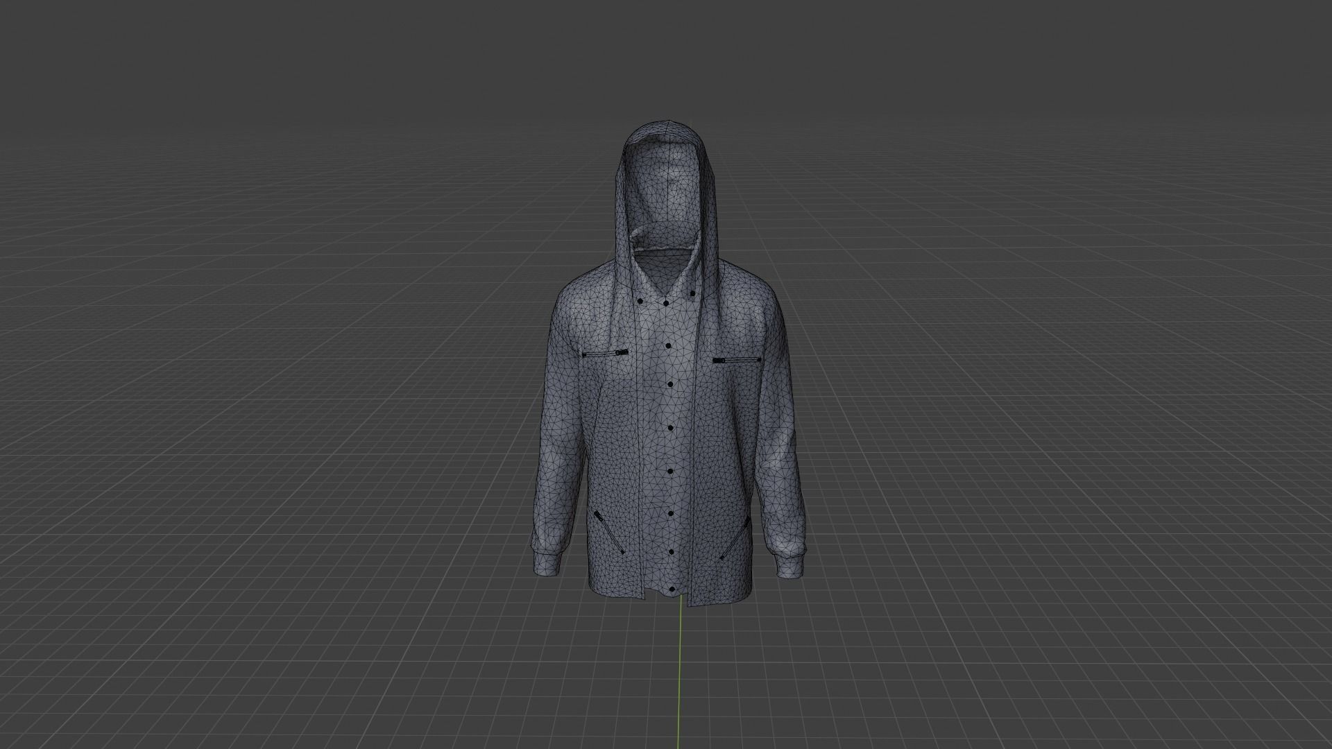 Hoodie mannequin wearing and plaid shirt Low-poly 3D model_8