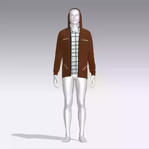 Hoodie mannequin wearing jacket