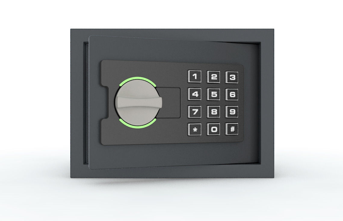 Digital Wall Safe 3D model_1