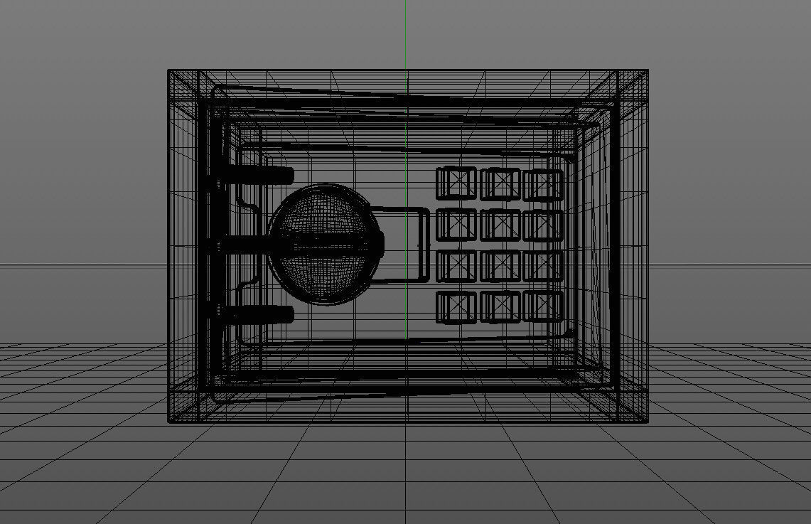 Digital Wall Safe 3D model_4