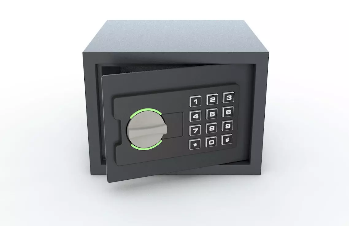 Digital Wall Safe 3D model_0
