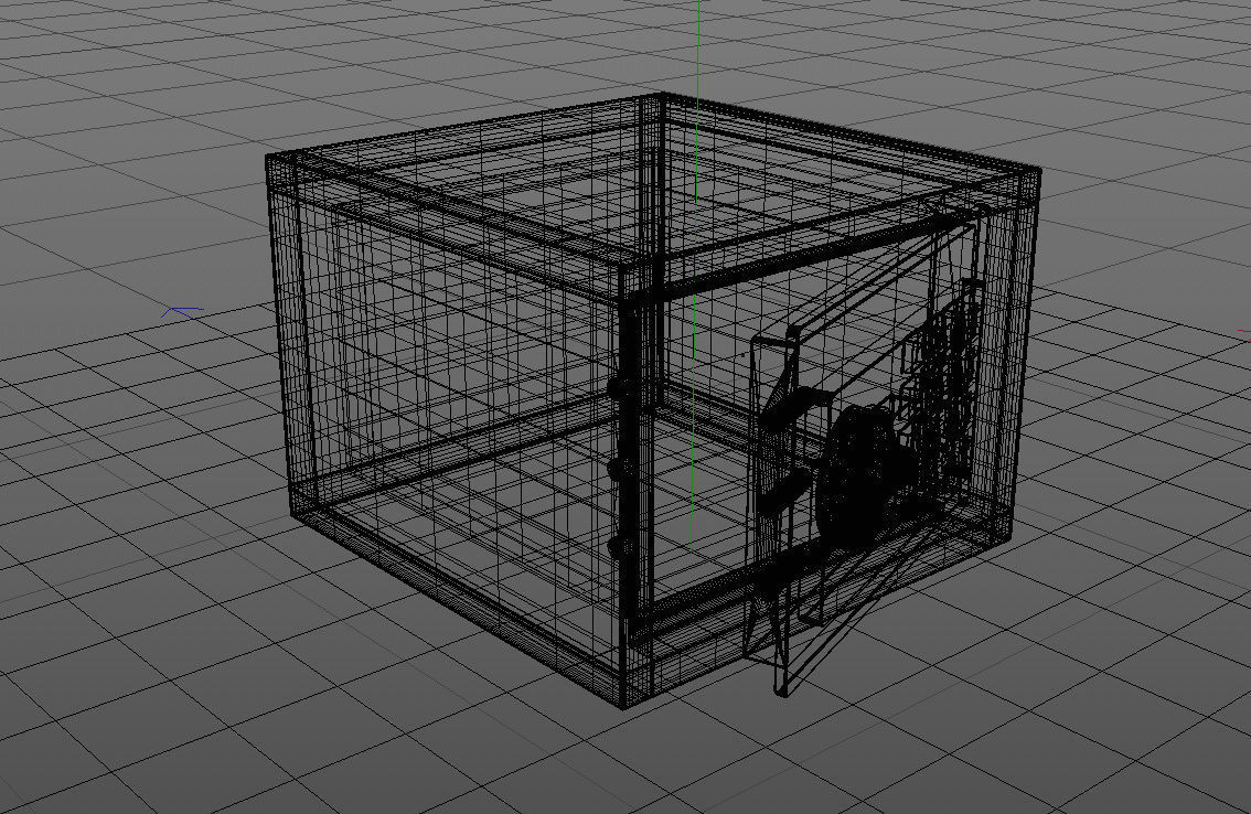 Digital Wall Safe 3D model_3