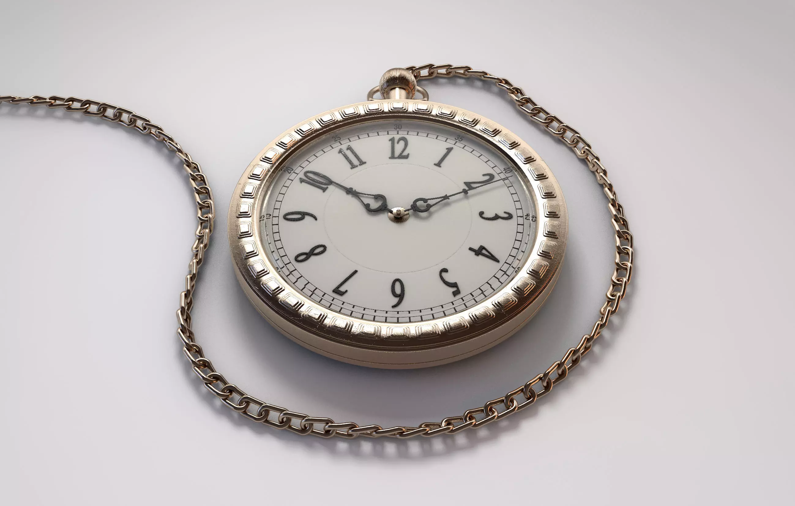 Antique Pocket Watch 3D model