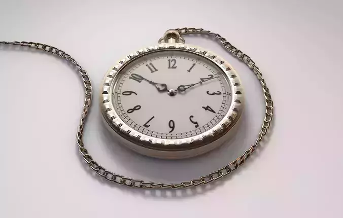 Antique Pocket Watch 3D model