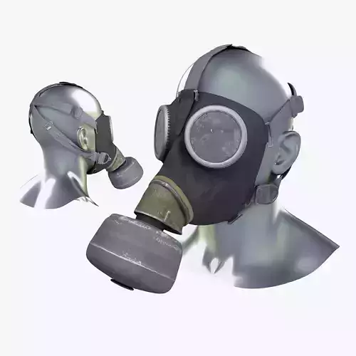 WWII German Gas Mask M38 Low Poly Low-poly 3D model