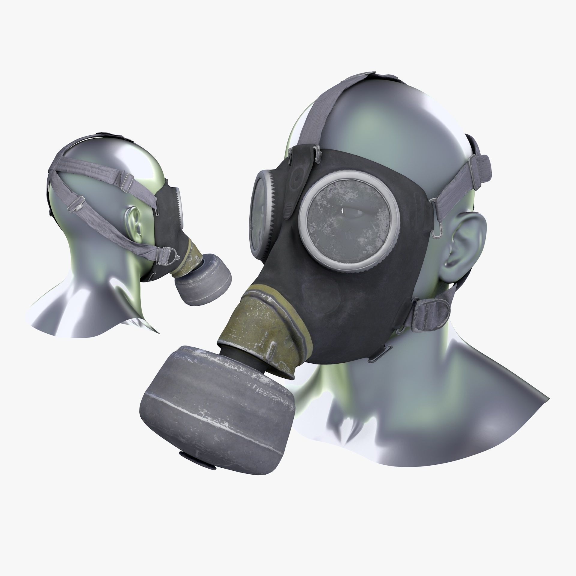 3D model WWII German Gas Mask M38 Low Poly VR / AR / low-poly | CGTrader