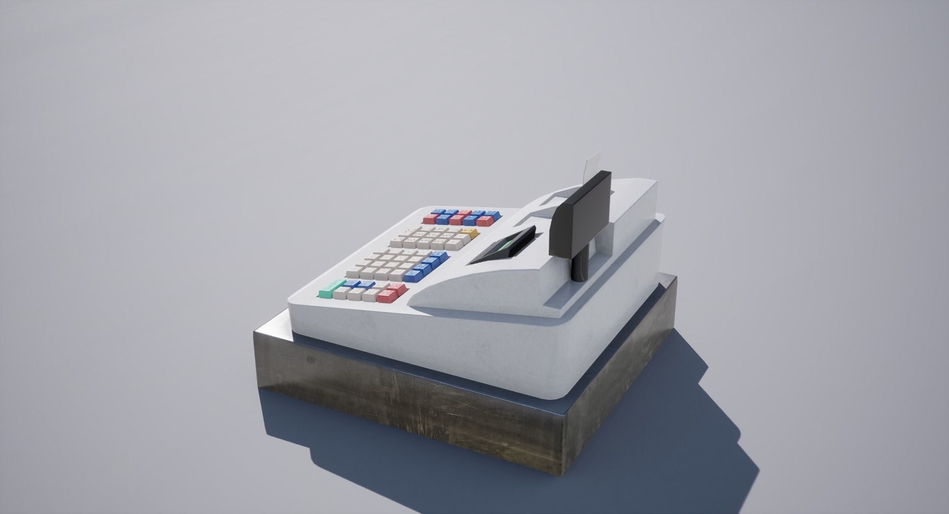 Cash Register Low-poly 3D model_3