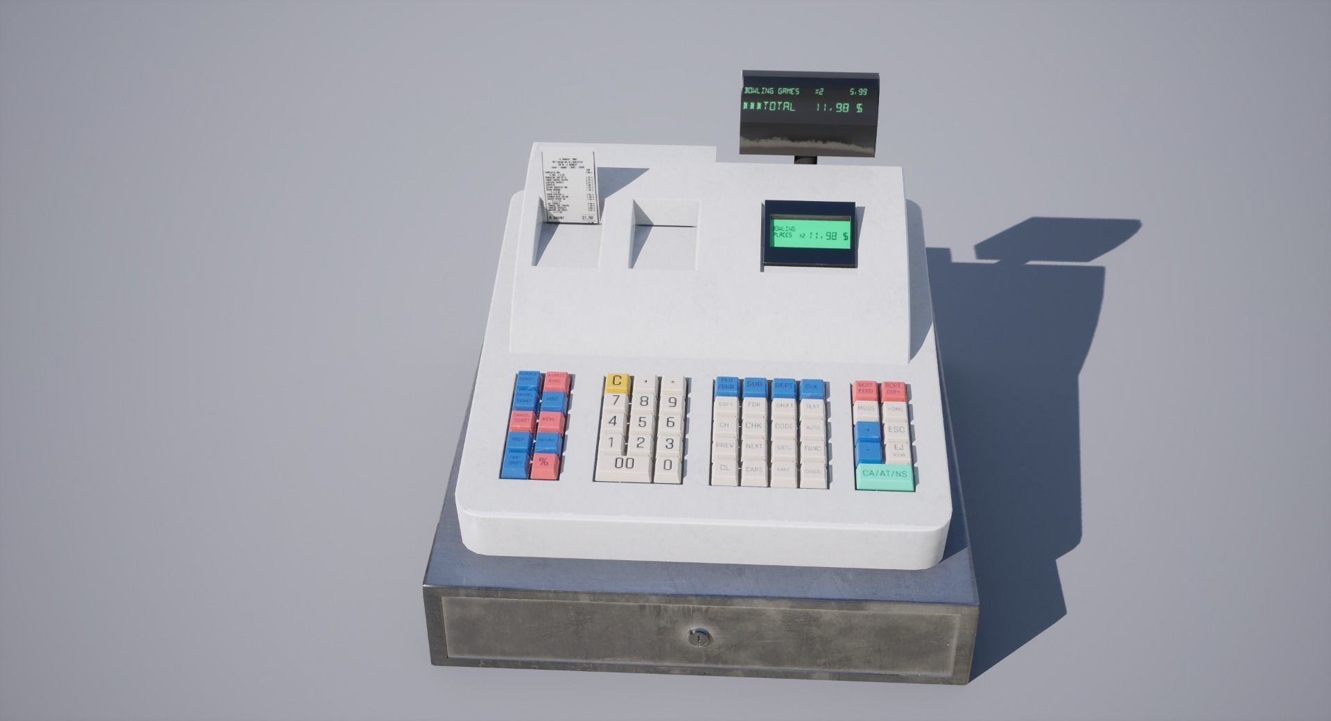 Cash Register Low-poly 3D model_2