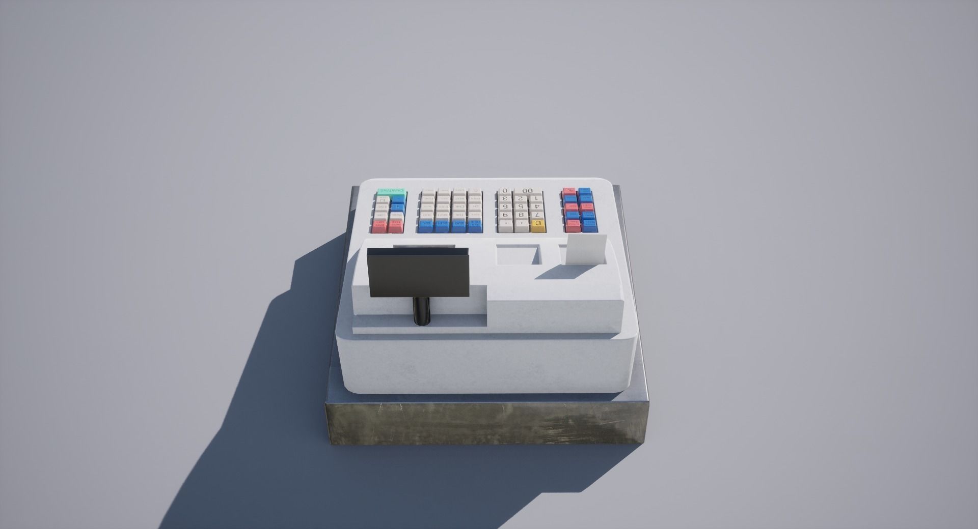 Cash Register Low-poly 3D model_8